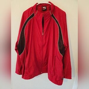 Vintage Canada Sportswear CSW Rain Jacket Mens Size XL Red Black lightweight Can